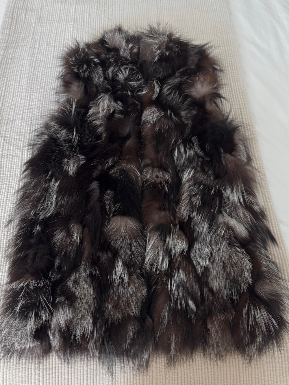 Luxurious Dark Grey/Silver Toned Fur Vest